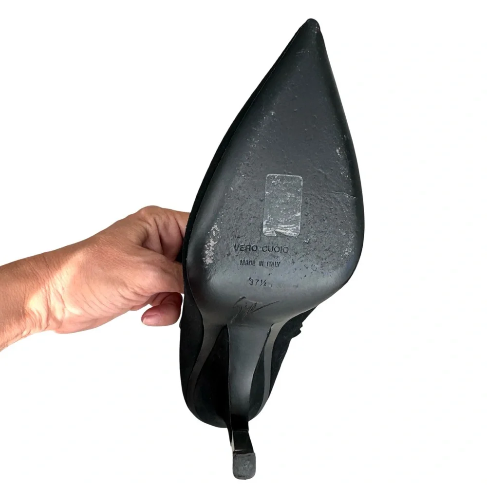 Giuseppe Zanotti Ankle Zip Booties Black Suede